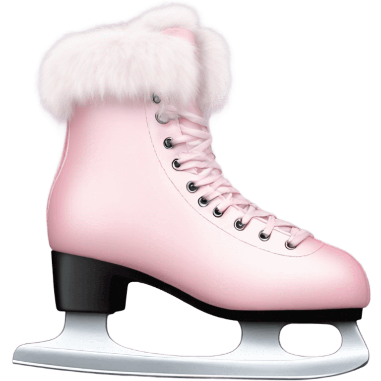 aesthetic pastel pink ice skates emoji