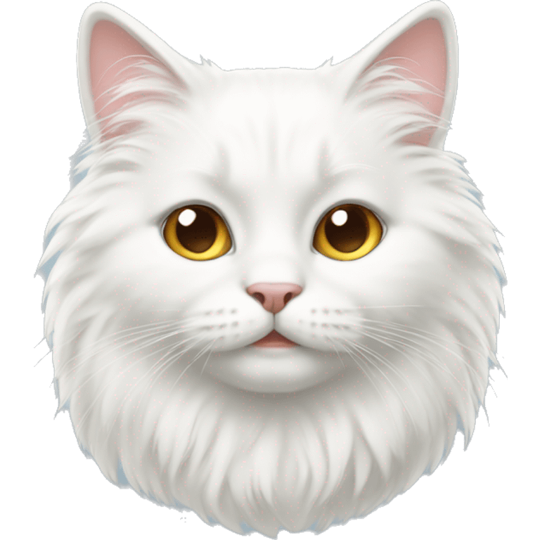 Fluffy white cats  emoji