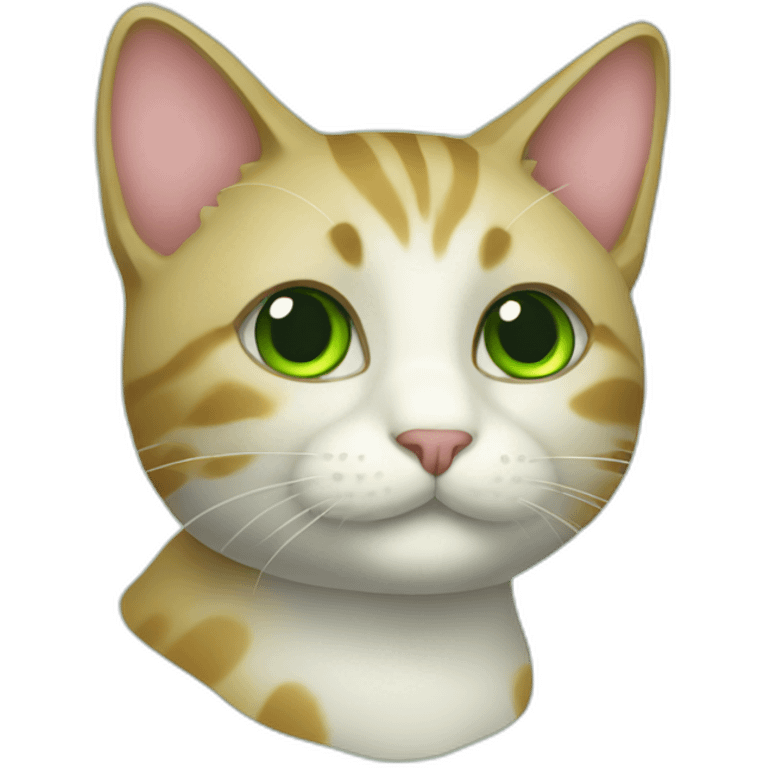 Cat green emoji