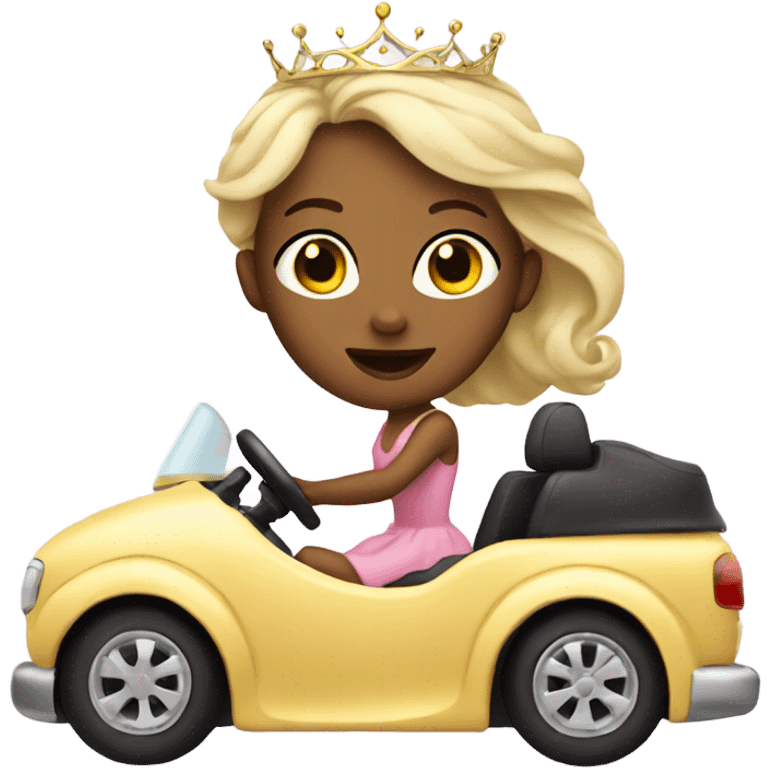 Princess driving a car  emoji