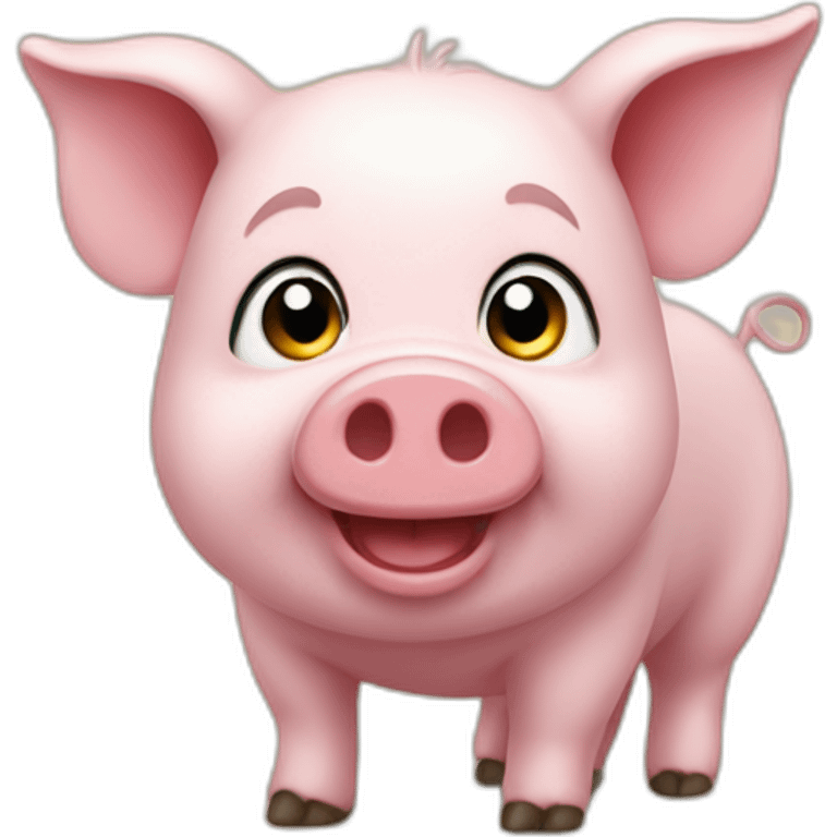 Un petit cochon à l’école emoji