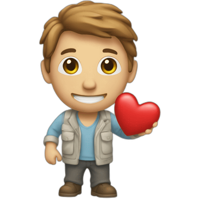 Un pouce entouré de coeur emoji