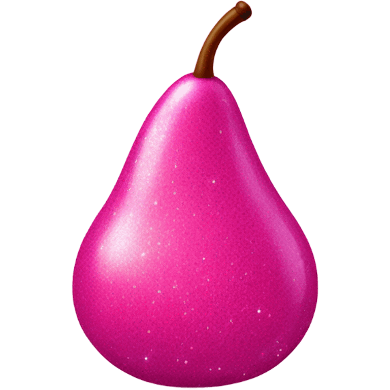 Hot pink realistic pear with glitter  emoji