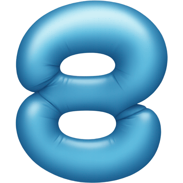 blue Balloon with number eight emoji