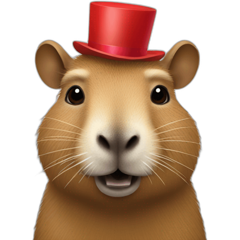 capybara with clown nose emoji