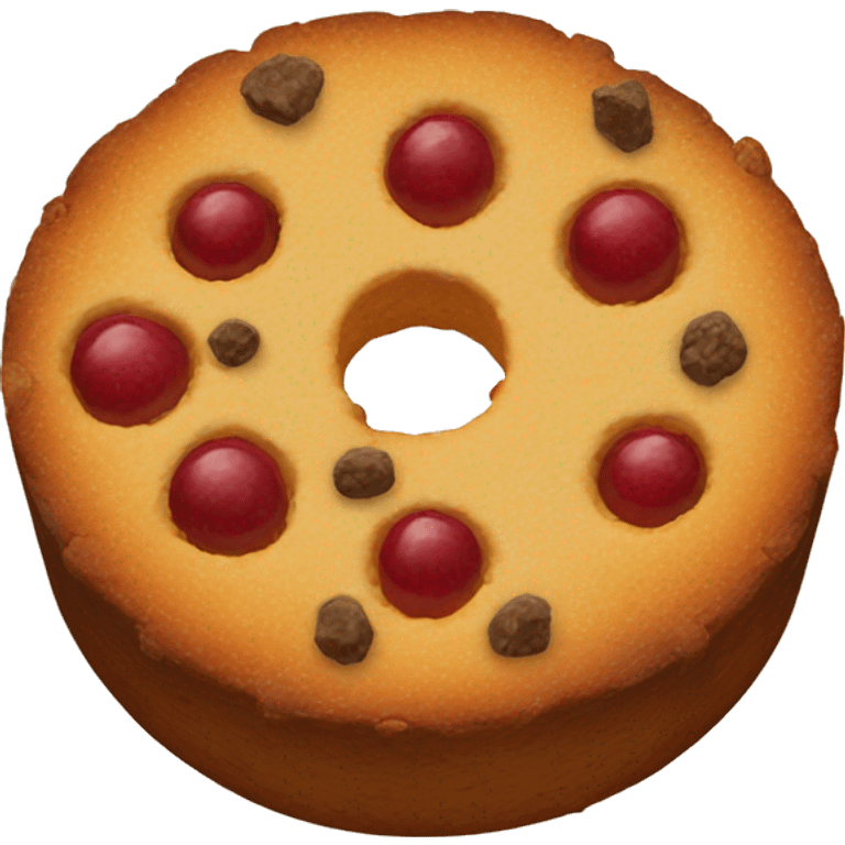 A round fruitcake with a hole in the middle  emoji