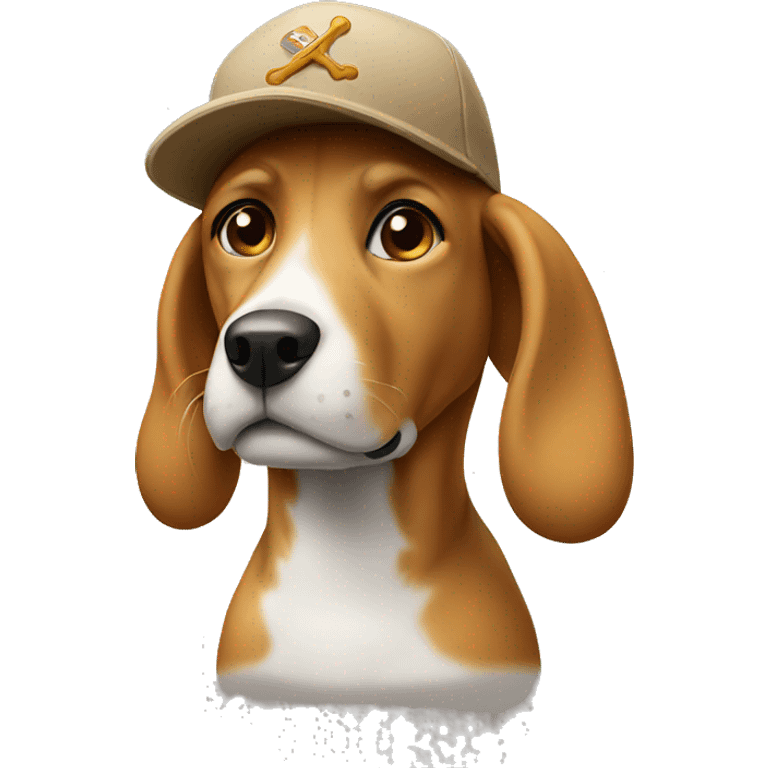 Dog wearing a cap emoji