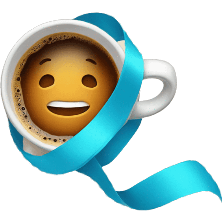 Ribbon plus coffee  emoji