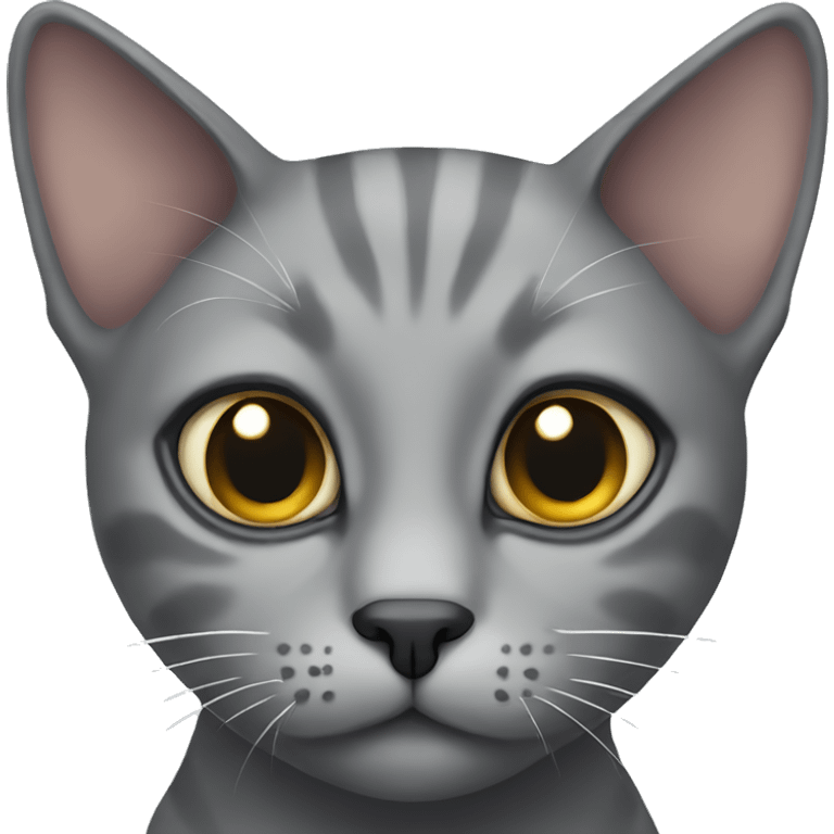 Gray cat with one eye emoji