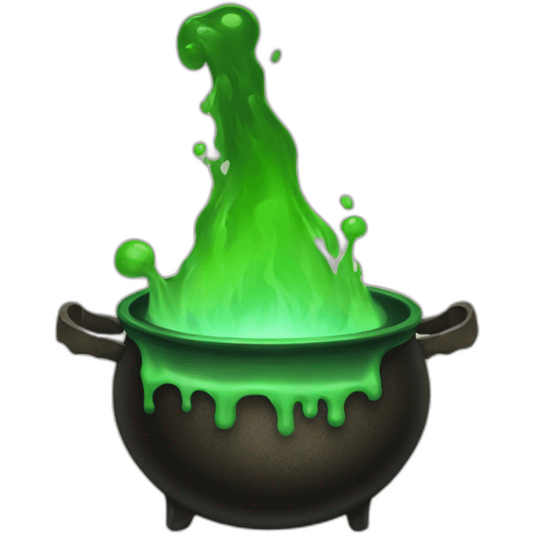 Cauldron Green potion inside emoji