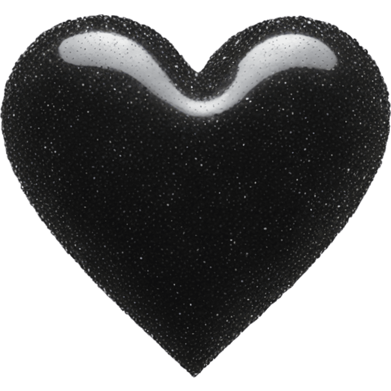 Sparkly black heart emoji