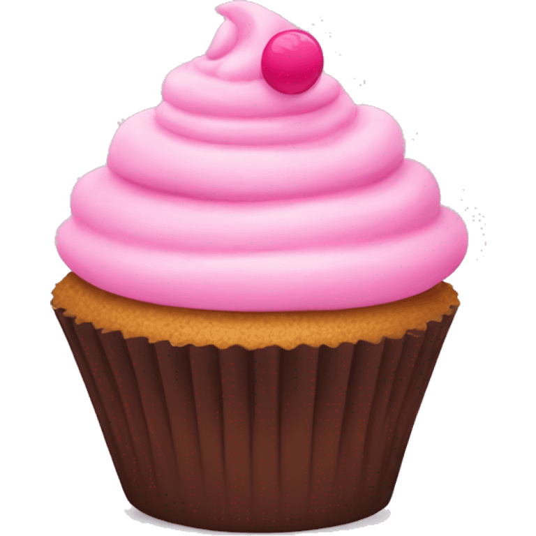 cupcake with pink frosting emoji