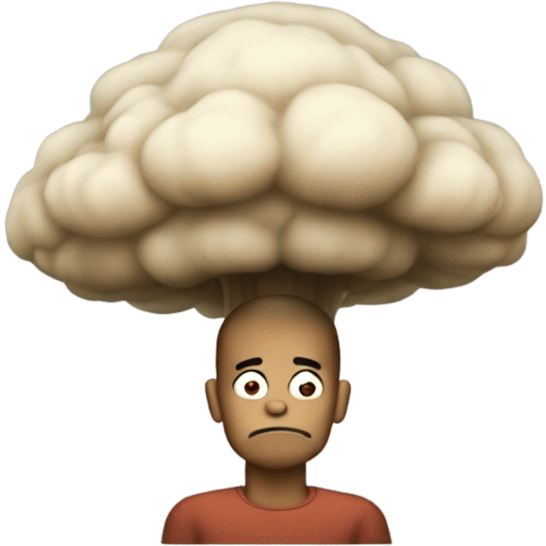 A character facepalming with a mushroom cloud in the backgroun emoji