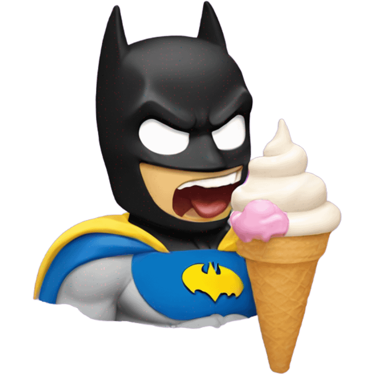 batman licking an ice cream cone emoji