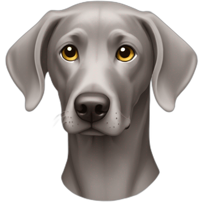 shorthair weimaraner head 3/4 profile emoji