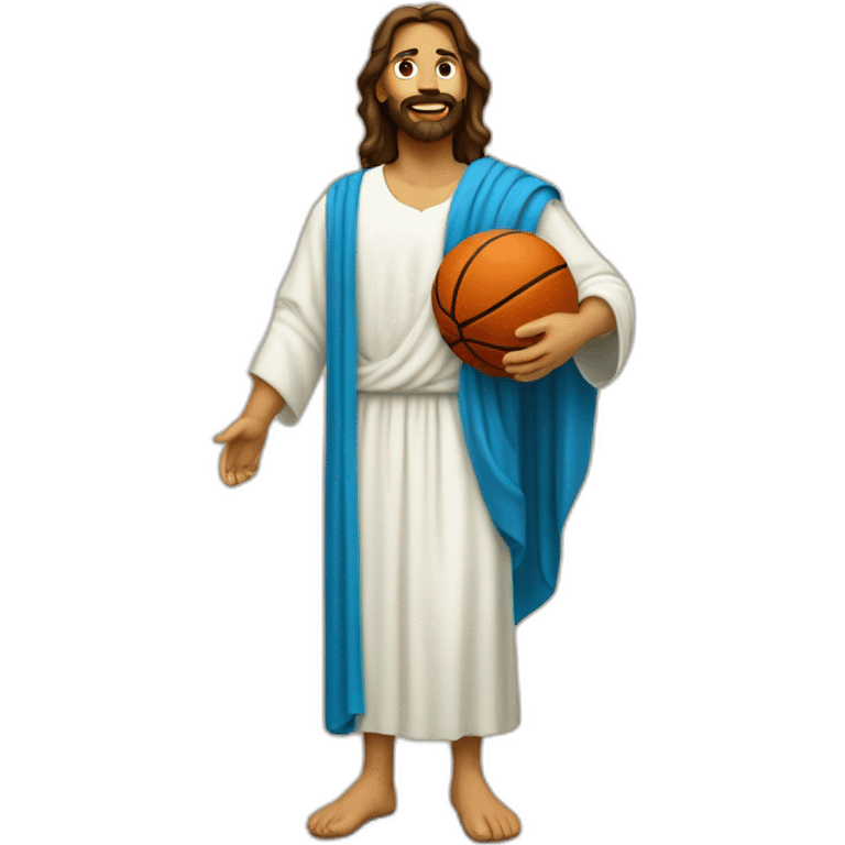 Jesus qui joue au basket-ball emoji