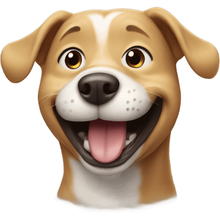 dog laughs hard emoji