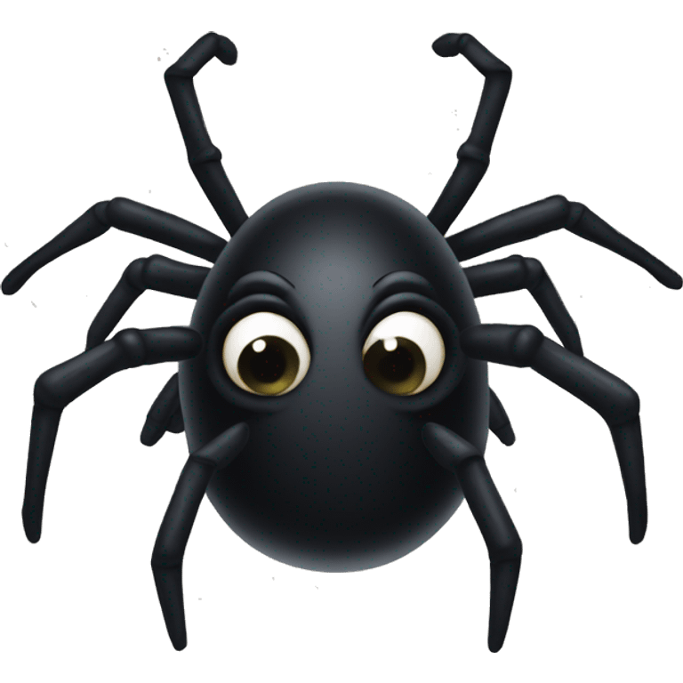 Creepy black spider emoji