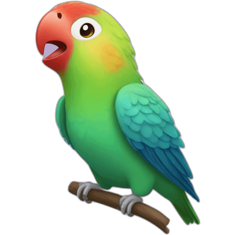 screaming lovebird emoji