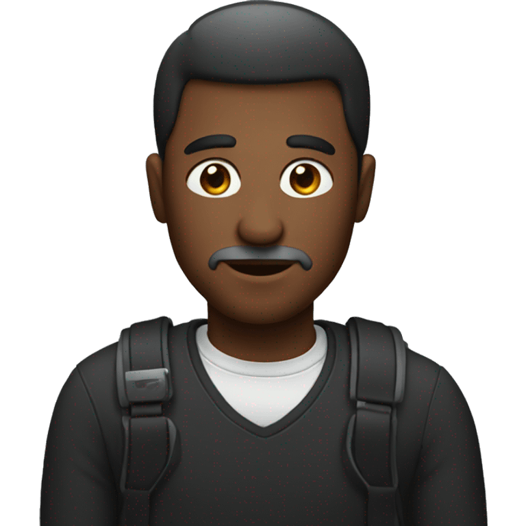 Man with a black iPhone  emoji