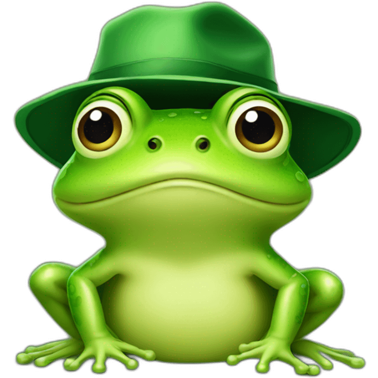 frog with a hat emoji