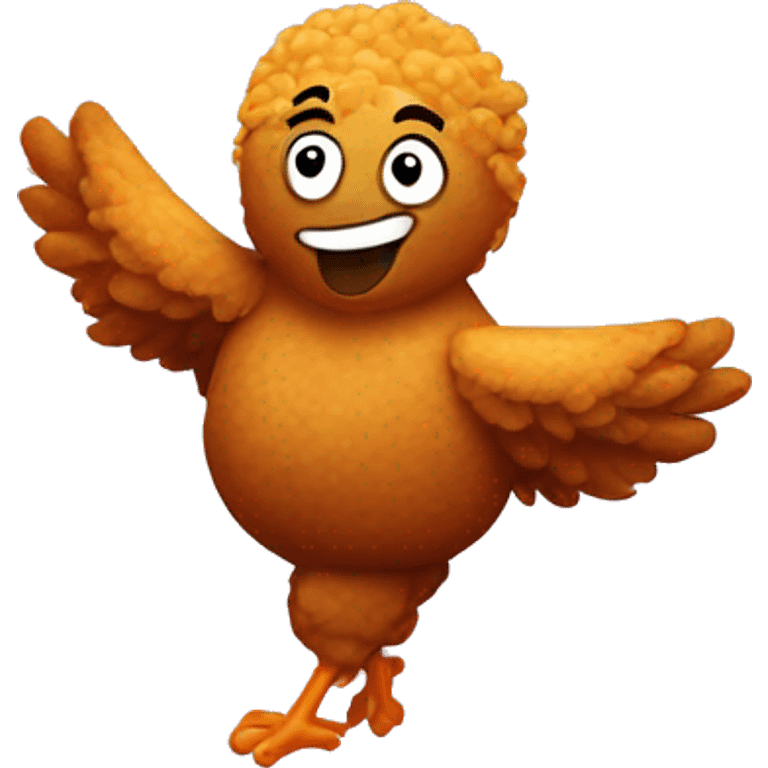 Fried chicken dancing emoji