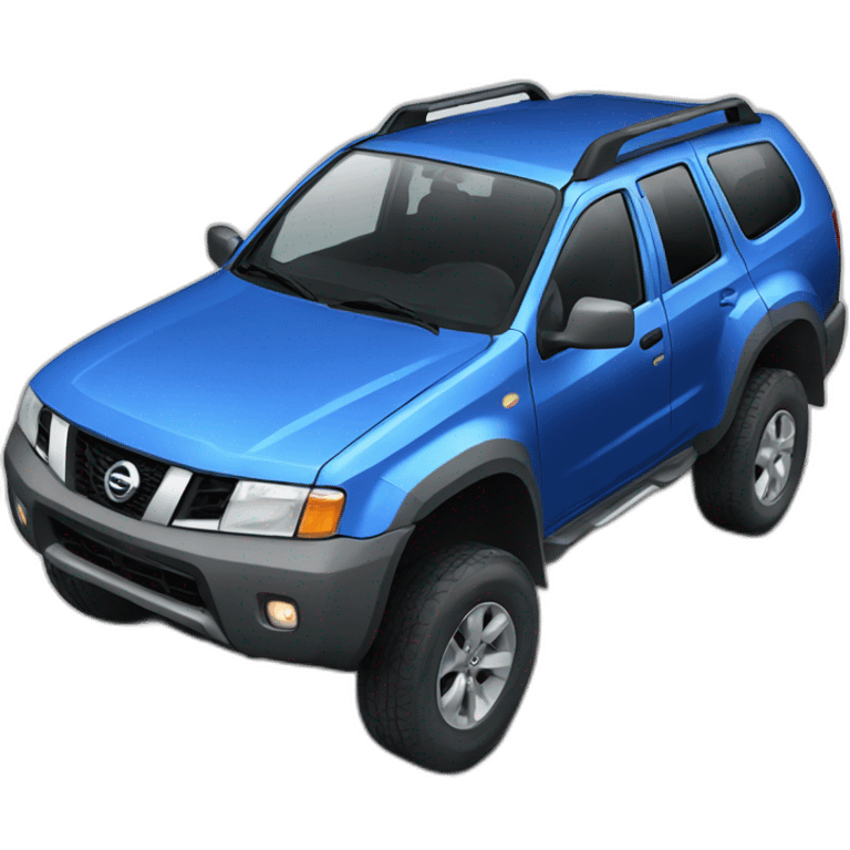 blue nissan terrano 4x4 truck emoji