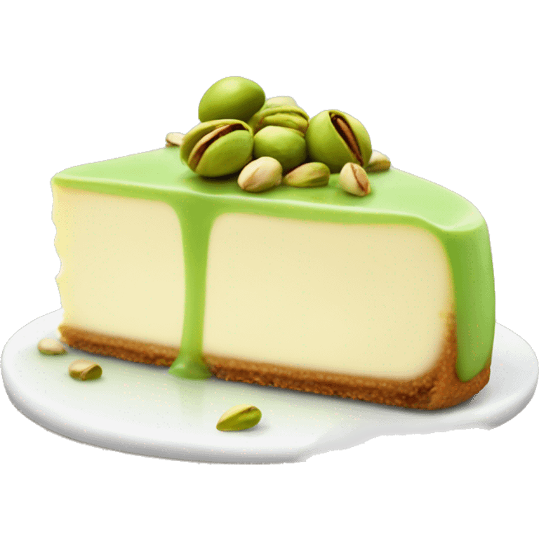 cheesecake with pistachio  emoji