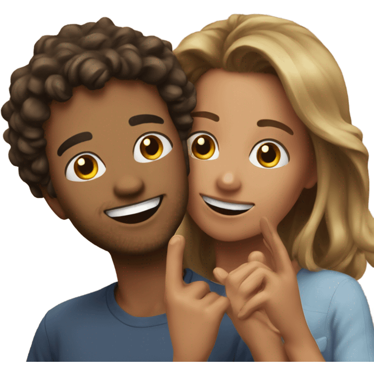 playful moment between friends emoji