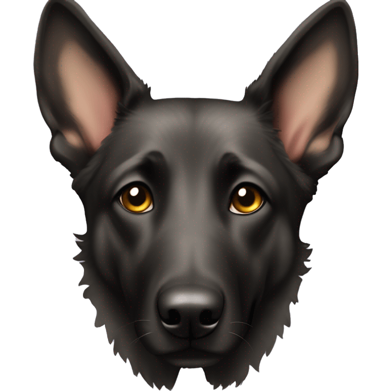 Dutch shepherd with floppy ears emoji