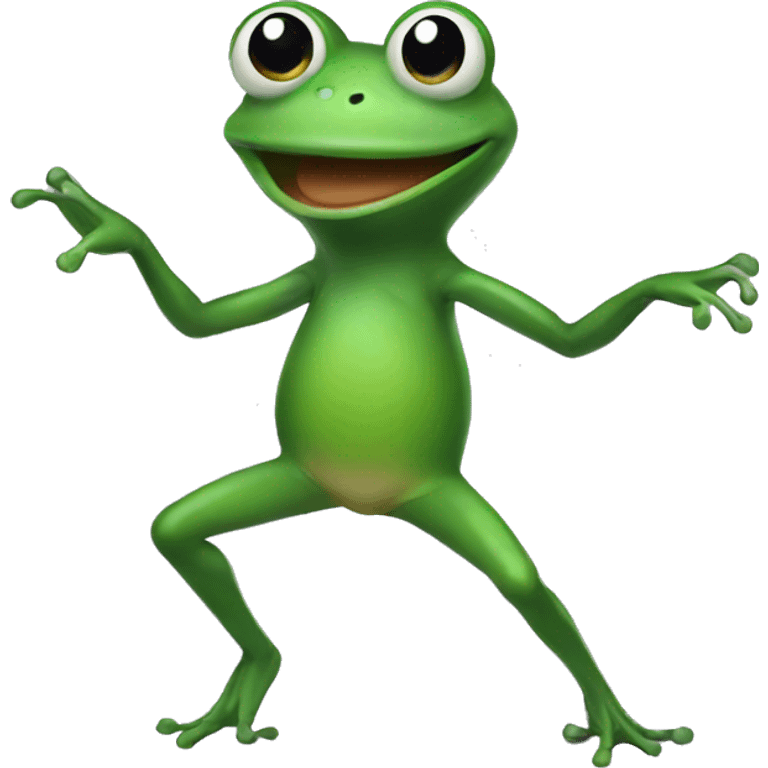 Dancing frog creature emoji