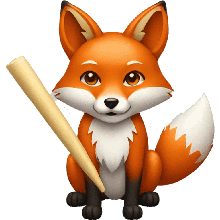 Fox with joint emoji