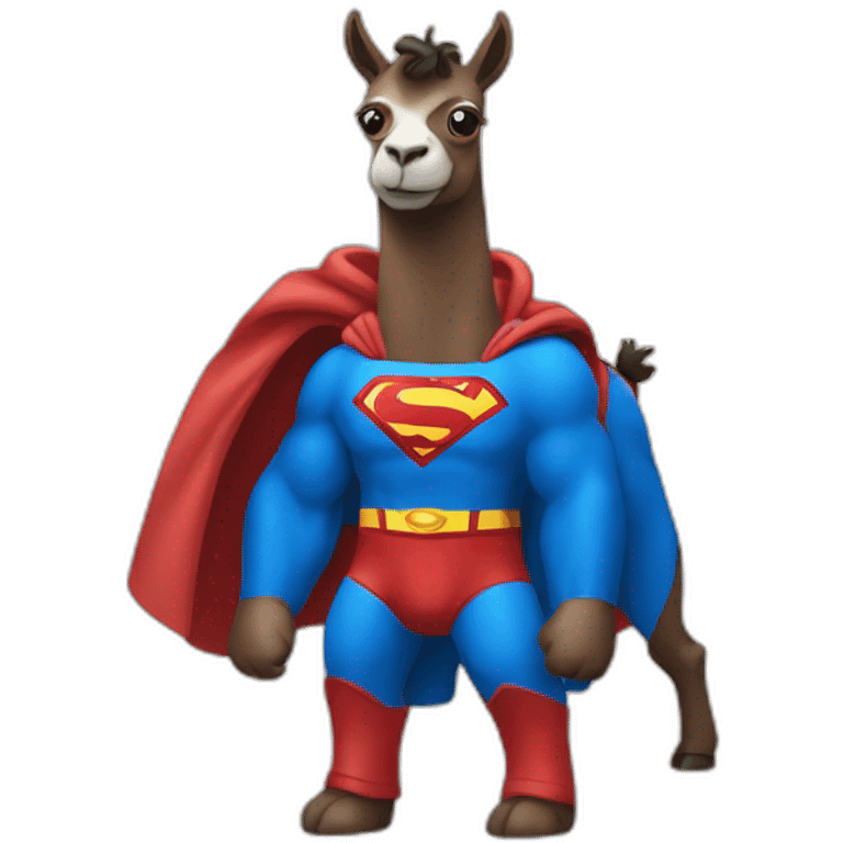 Superman lifting Llama emoji