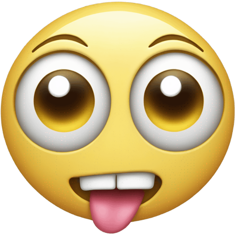 emoji face with tongue out eyes wide and swinging head side to side emoji