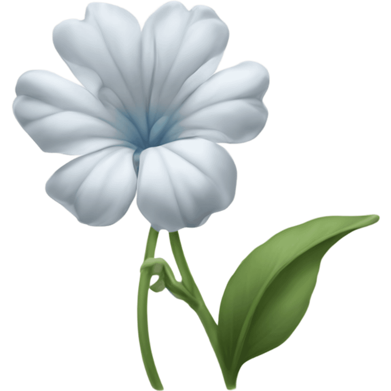 Delicate flower on white canvas emoji