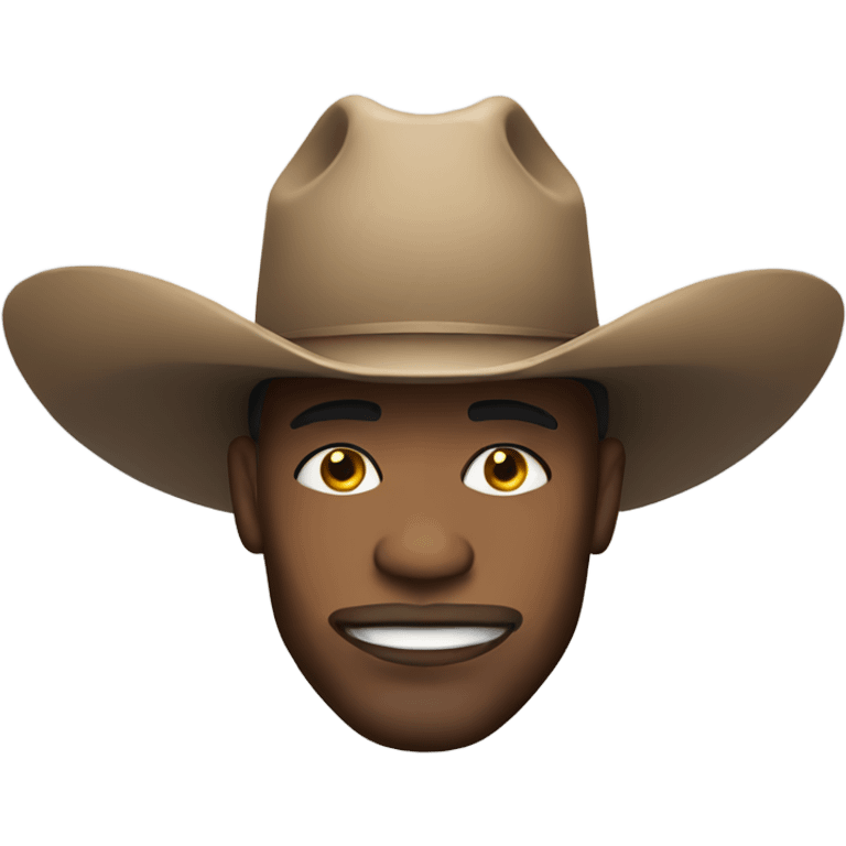 wrestler with face paint wearing cowboy hat emoji