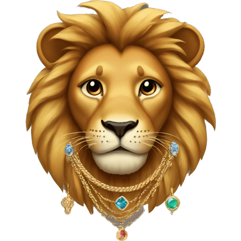 Lion with jewelry  emoji