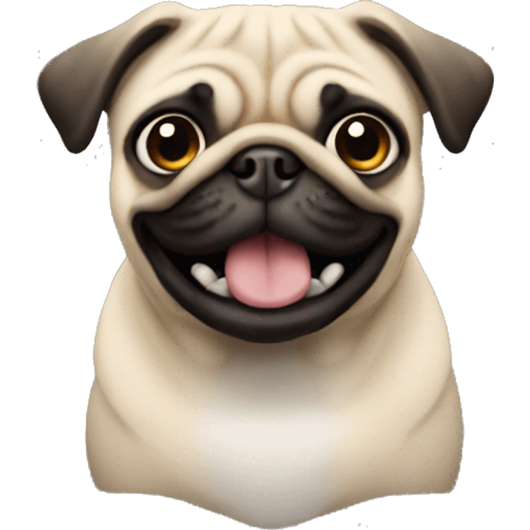 A pug crazy emoji