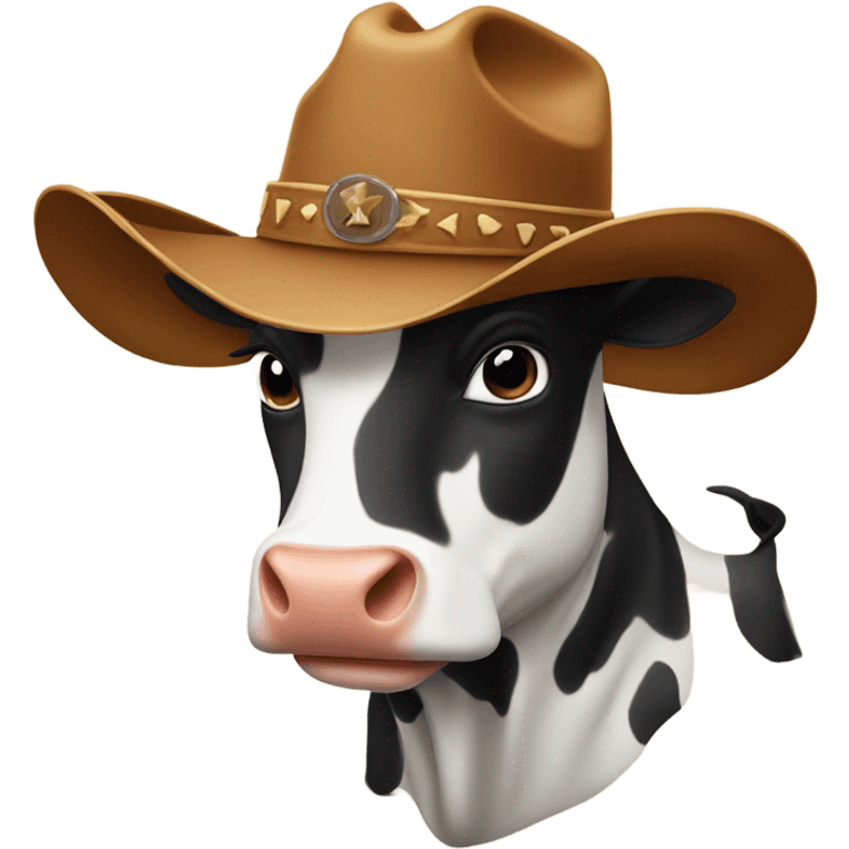 Cow with a cowboy hat emoji