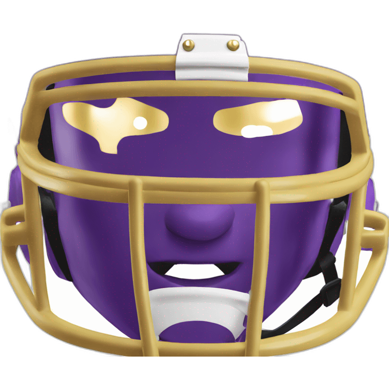 purple football player with gold helmet emoji