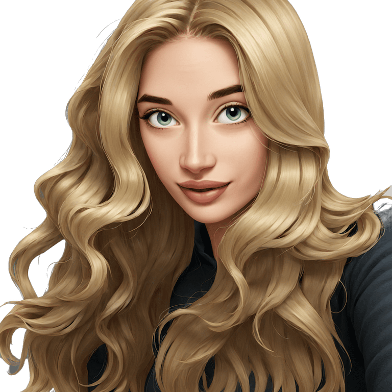 smiling girl with blonde hair emoji