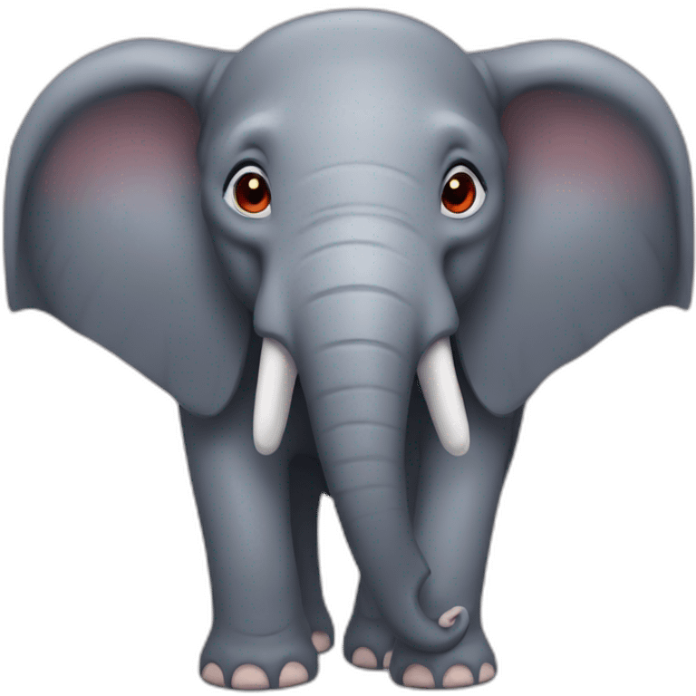 Red Hart shaped elephant emoji