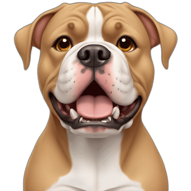 american bully dog ​​with brown face emoji