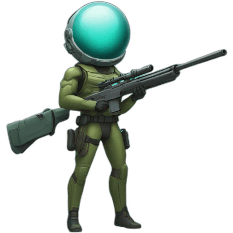 Uranus with sniper rifle emoji