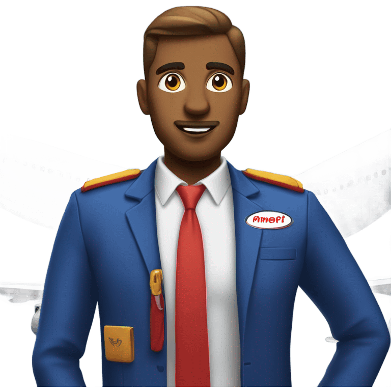 Dumb male flight attendant on Southwest Airlines  emoji