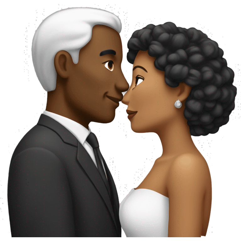 beso pareja mujer negra y hombre blanco emoji