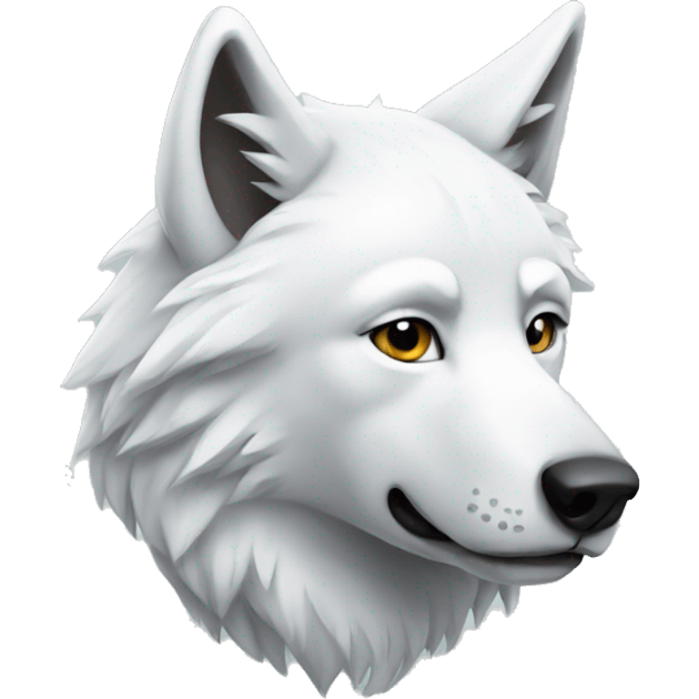 White wolf emoji