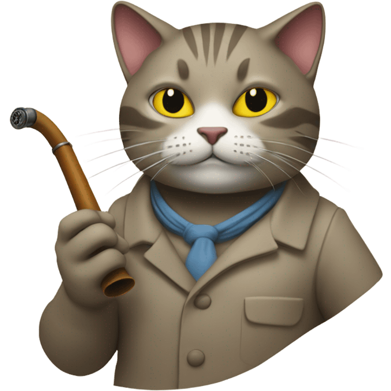 cat smoking a pipe emoji