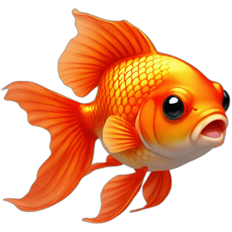 Red ryukin goldfish emoji