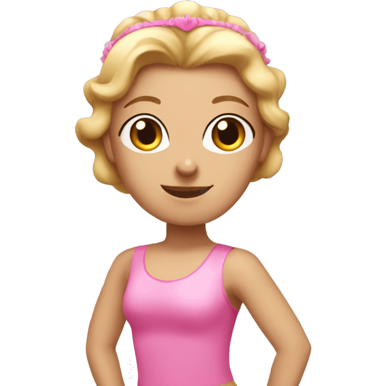 Pink Pilates princess emoji